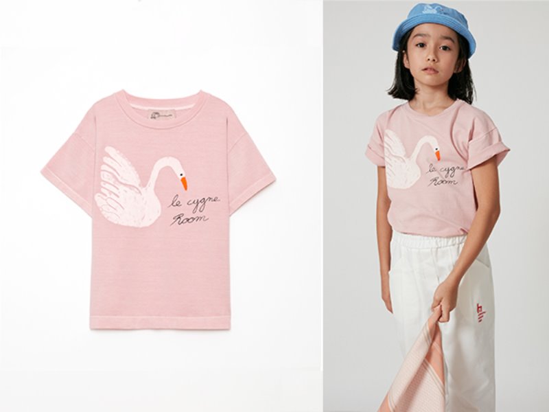 [weekend house kids]Swan t-shirt