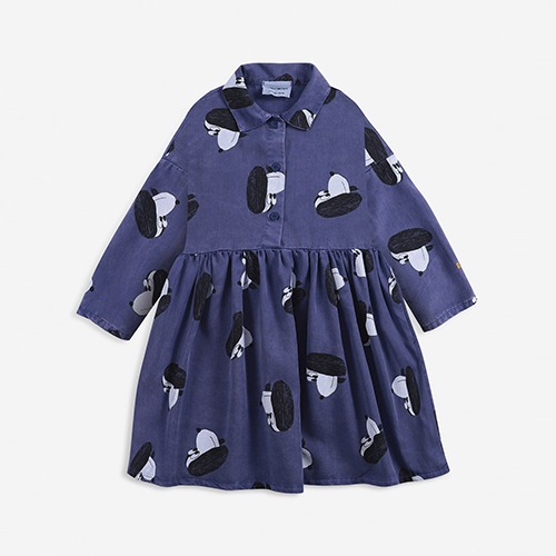 [bobochoses] Doggie All Over woven buttoned dress