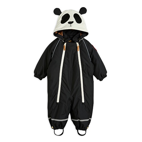 [minirodini] Alaska panda baby overall - Black