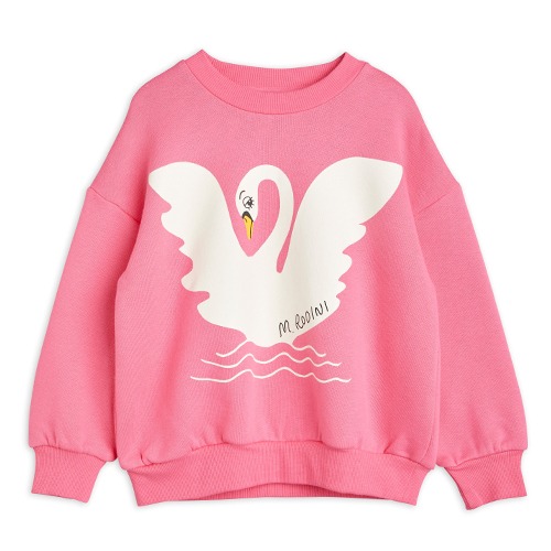 [minirodini] Swan sp sweatshirt - Pink