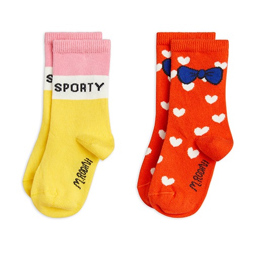 [minirodini] Sporty 2-pack socks - Multi