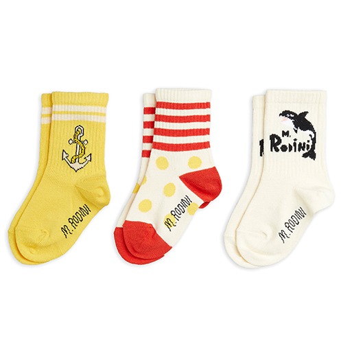 [mini rodini] Orca 3-pack socks - Multi