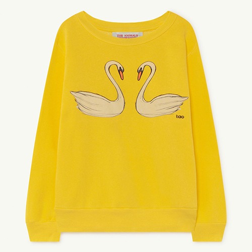 [T.A.O.] BEAR KIDS+ SWEATSHIRT - Yellow Swans