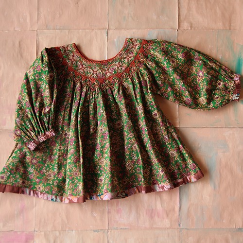 [Bonjour] BUTTERFLY BLOUSE  - Small pink flowers print