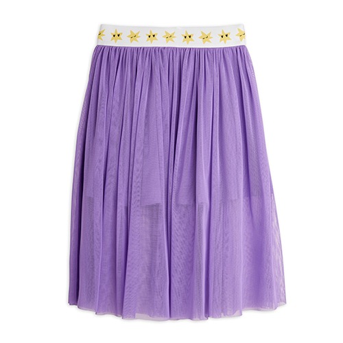 [minirodini] Star tulle long skirt - Purple