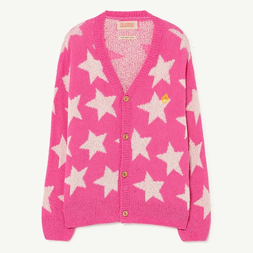 [T.A.O.] STARS RACOON KIDS CARDIGAN - Pink Logo