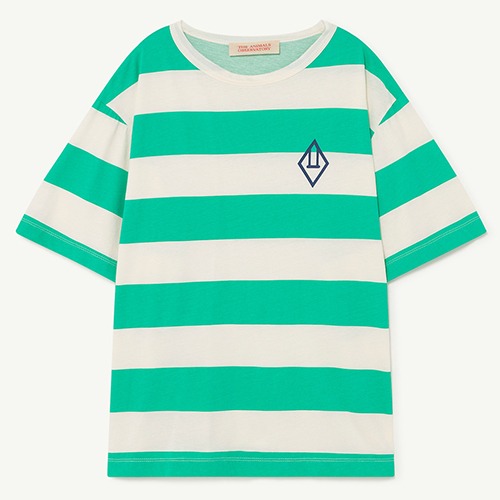 [T.A.O.] ROOSTER OVERSIZE KIDS+ T-SHIRT - Green Stripes