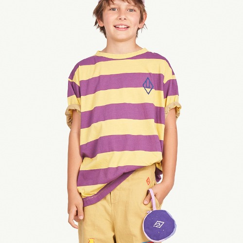 [T.A.O.] ROOSTER OVERSIZE KIDS+ T-SHIRT - Yellow Stripes