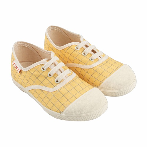 [tinycottons] GRID SNEAKERS - canary/ultramarine