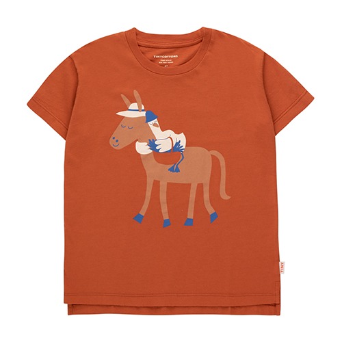 [tinycottons] MY DONKEY FRIEND TEE - tawny/light brown
