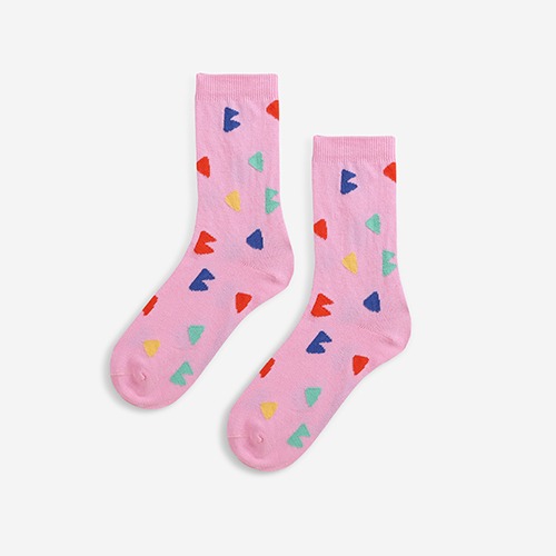[bobochoses] B.C all over pink long socks