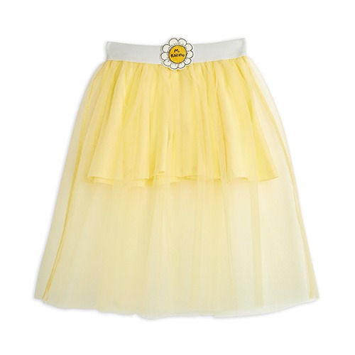 [minirodini] MR flower tulle skirt - Yellow