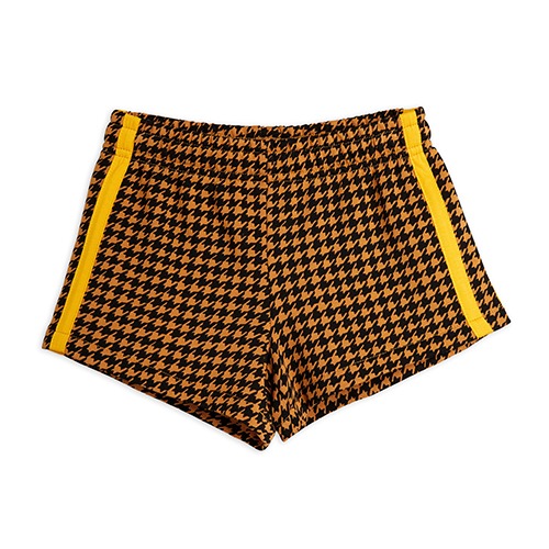 [minirodini] Houndstooth shorts - Brown