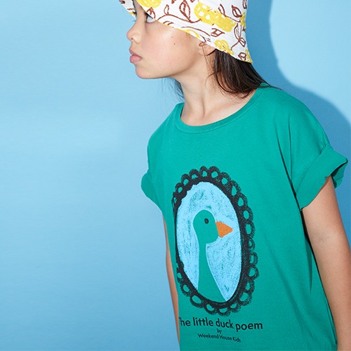 [weekendhousekids] Duck t-shirt 2 - Green