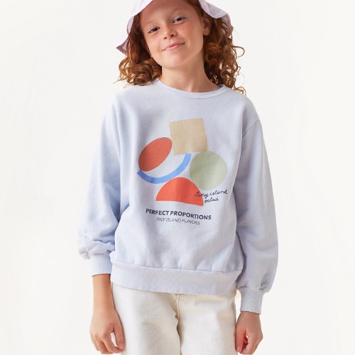 [tinycottons] PERFECT PROPORTIONS SWEATSHIRT - pale blue