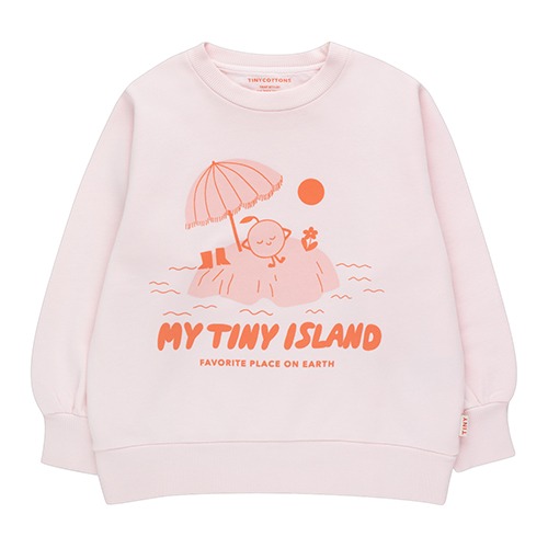 [tinycottons] FAVORITE PLACE SWEATSHIRT - pastel pink/summer red