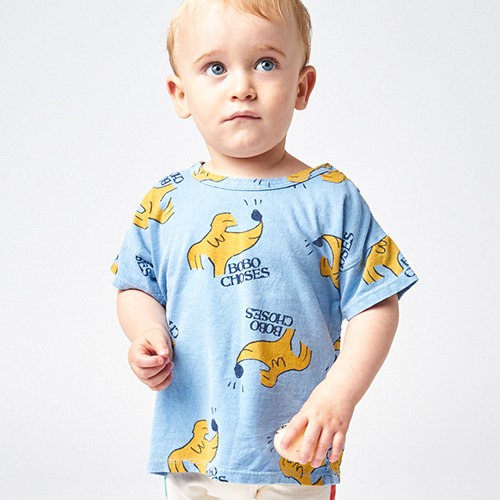[bobochoses] Sniffy Dog all over short sleeve T-shirt - BABY