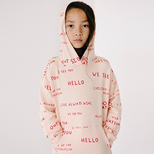 [beauloves] Apricot Journal Text Print Hoodie Sweater