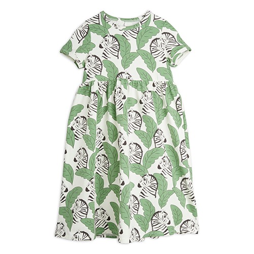 [minirodini] Zebras ss long dress - Green