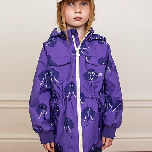[minirodini] Elephants shell jacket - Purple