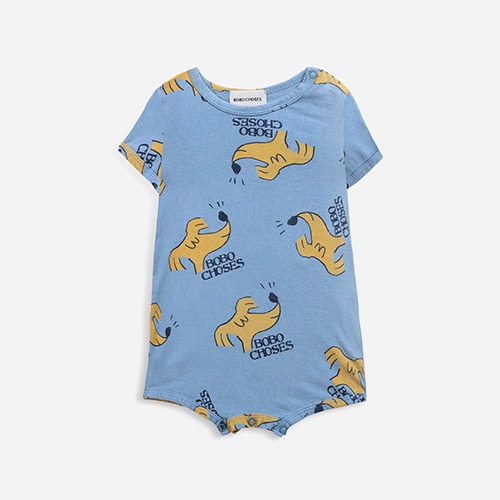 [bobochoses] Sniffy Dog all over playsuit - BABY