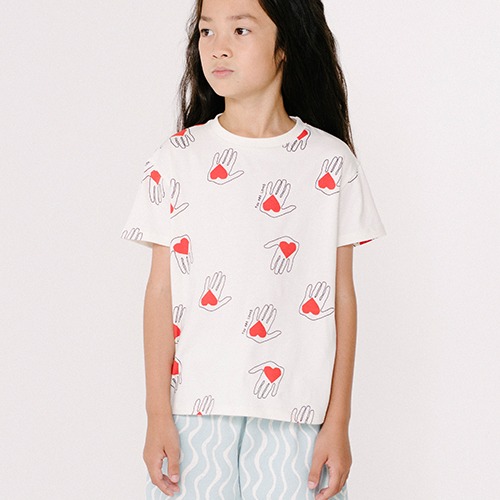 [beauloves] Natural Hold My Heart Print T-Shirt