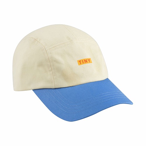 [tinycottons] COLOR BLOCK CAP - pastel yellow/lilac blue