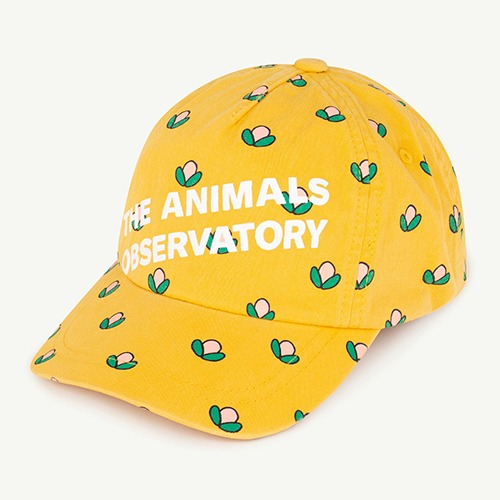 [T.A.O.] HAMSTER KIDS CAP Yellow_Pink Flowers