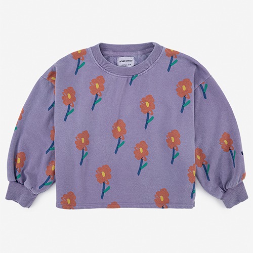 [bobochoses] Flowers all over cropped sweatshirt - KID