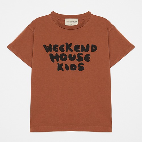 [weekendhousekids] Logo t-shirt - Brown