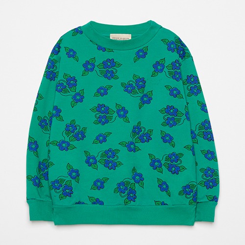 [weekendhousekids] Green flowers sweatshirt - Green