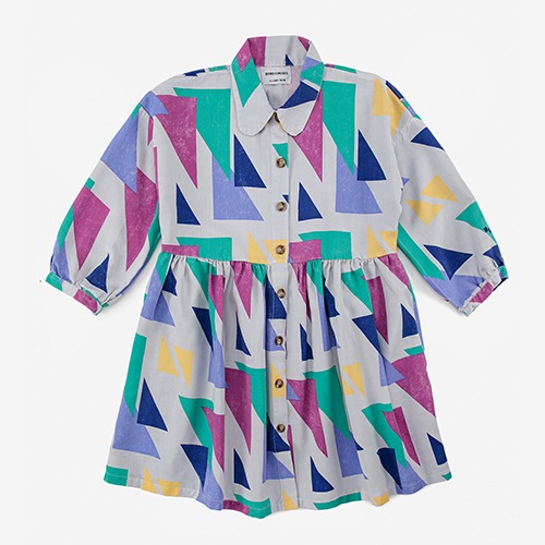 [bobochoses] Triangles all over woven dress - KID