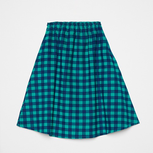 [weekendhousekids] Corduroy check skirt - Blue