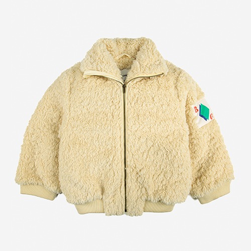 [bobochoses] Diamond patch sheepskin jacket - KID