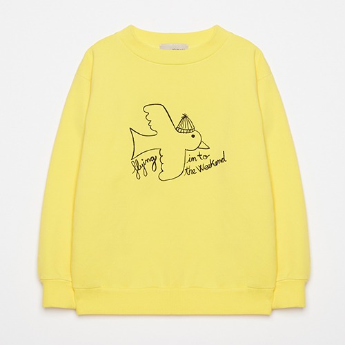 [weekendhousekids] Bird sweatshirt - Yellow