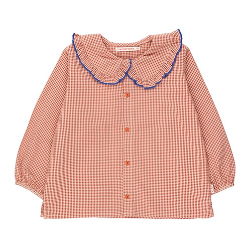 [tinycottons] CHECK SHIRT - sandstone/deep red