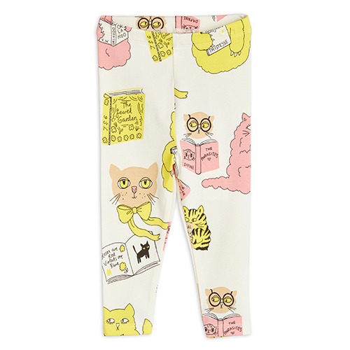 [minirodini] Cats aop baby leggings - Offwhite - baby