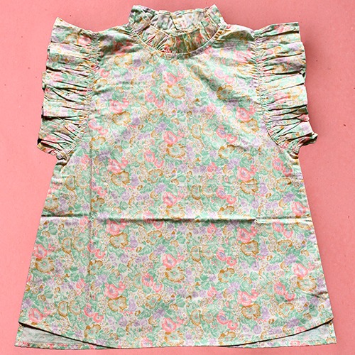 [bonjour] TOP WITH FLOUNCE without the city name - Garden pastel