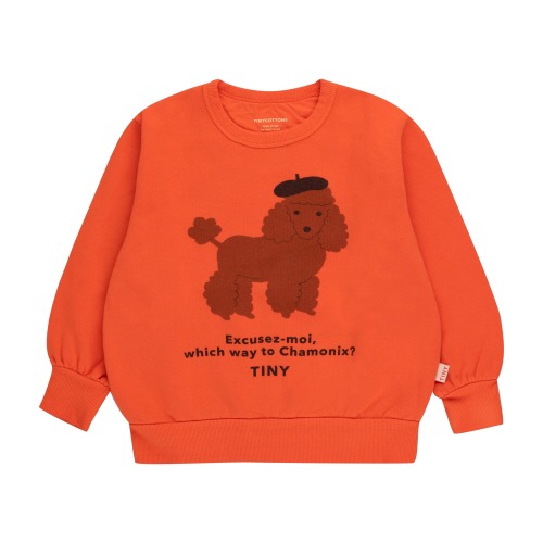 [tinycottons] TINY POODLE SWEATSHIRT - summer red
