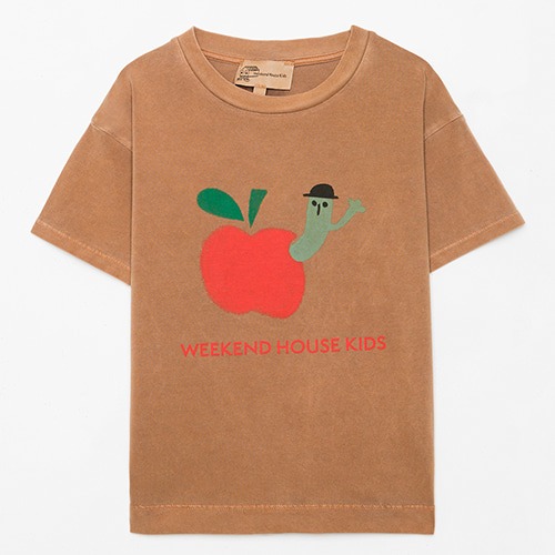 ***핫딜 교환환불안됨***[weekendhousekids] Apple t-shirt - Camel